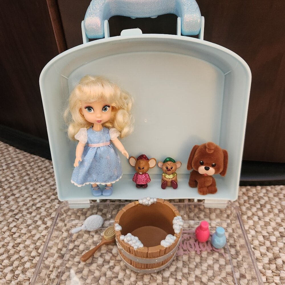 👑 Disney Animators Collection: Cinderella Mini Doll Playset – COMPLETE! 👑